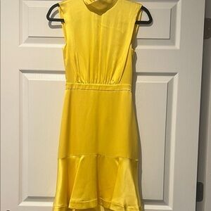 SALONI Elegant Yellow SILK Sleeveless Dress